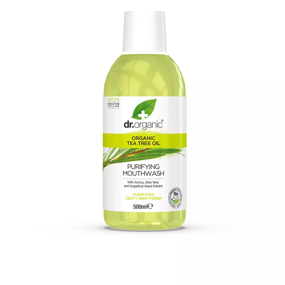 DR. ORGANIC-Colutório de árvore de chá BIOACTIVE ORGÂNICO 500 ml-DrShampoo - Perfumaria e Cosmética
