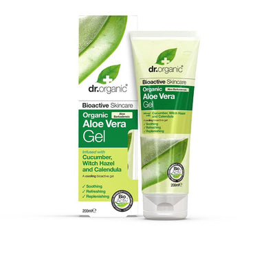 DR. ORGANIC-Gel de ALOE VERA com pepino e calêndula 200 ml-DrShampoo - Perfumaria e Cosmética