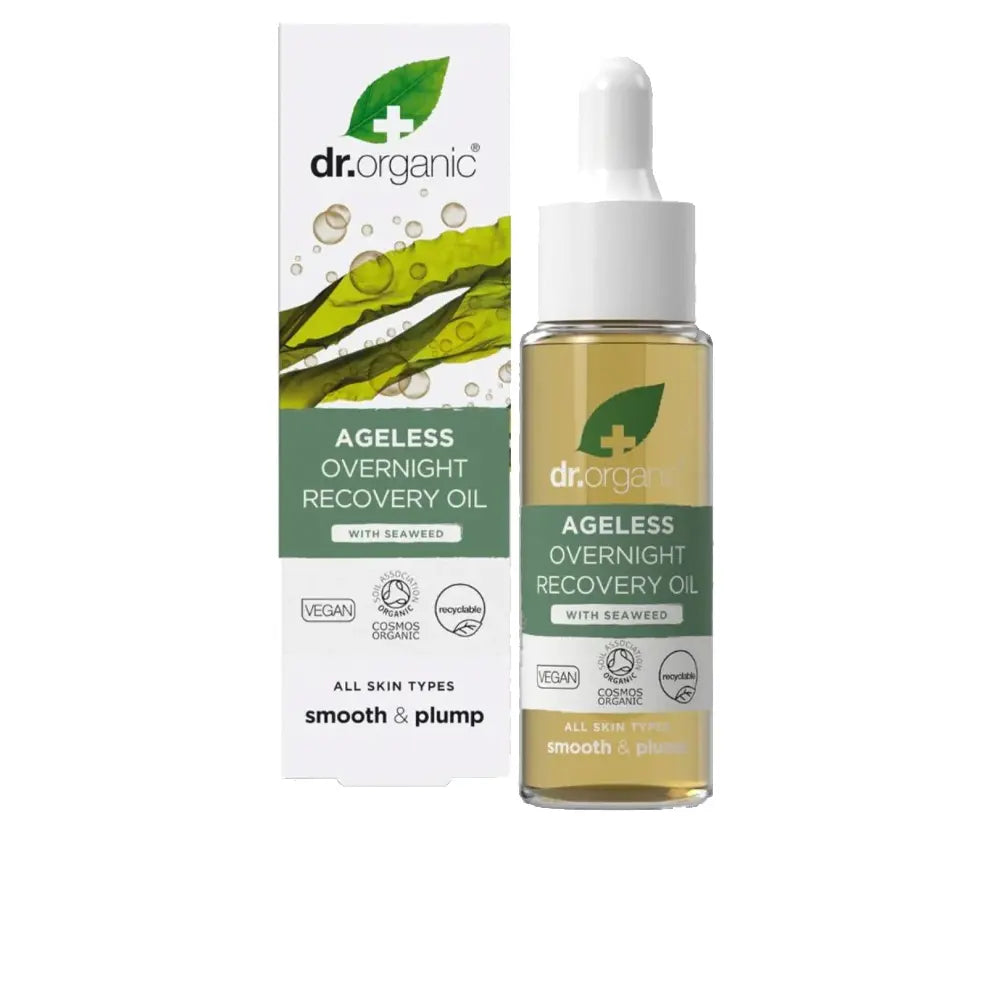 DR. ORGANIC-Óleo de recuperação noturna AGELESS 30 ml.-DrShampoo - Perfumaria e Cosmética