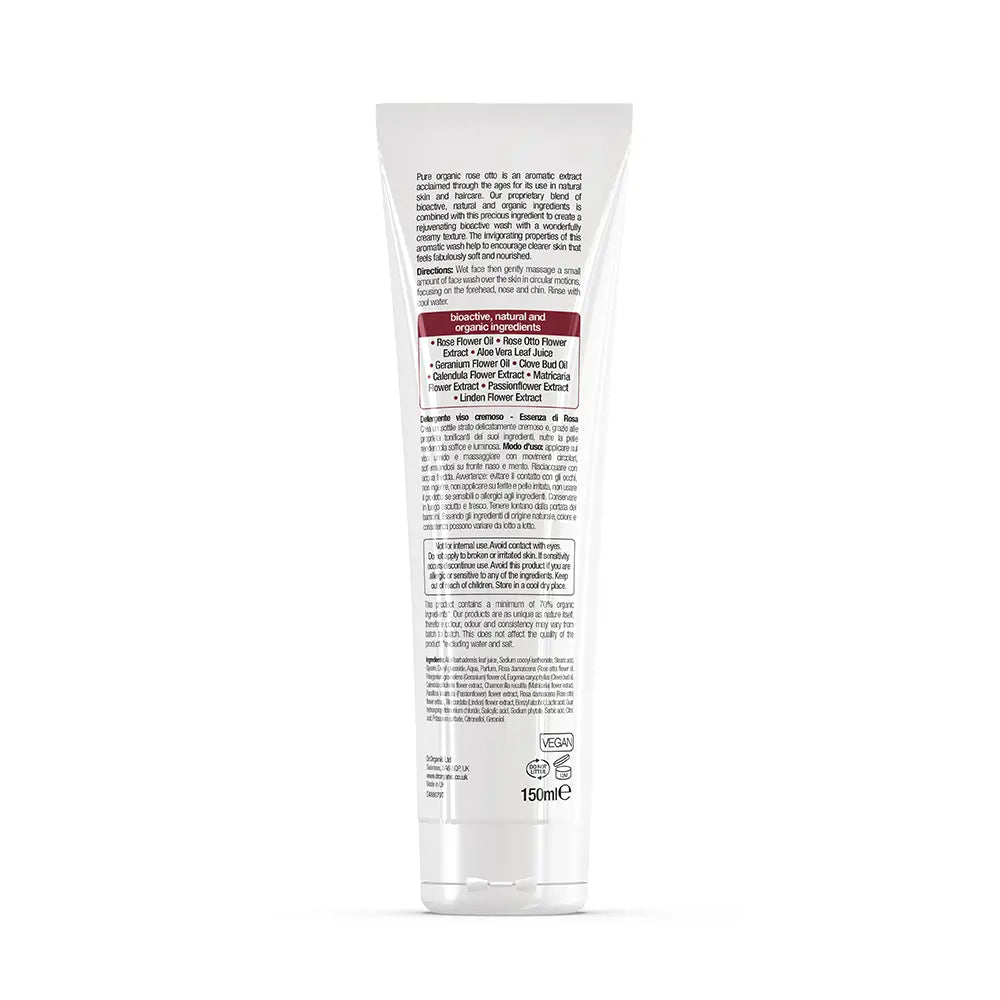 DR. ORGANIC-ROSA DE DAMASCO limpador facial cremoso 150 ml-DrShampoo - Perfumaria e Cosmética