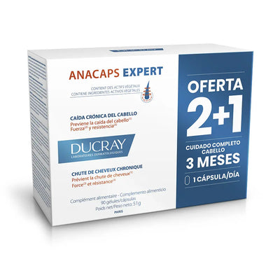 DUCRAY-ANACAPS EXPERT suplemento alimentar para queda crônica de cabelo 90 u.-DrShampoo - Perfumaria e Cosmética