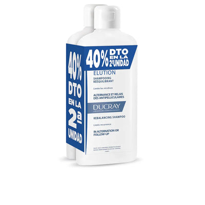 DUCRAY-ELUCION duo de shampoo anticaspa reequilibrante 2 x 400 ml-DrShampoo - Perfumaria e Cosmética