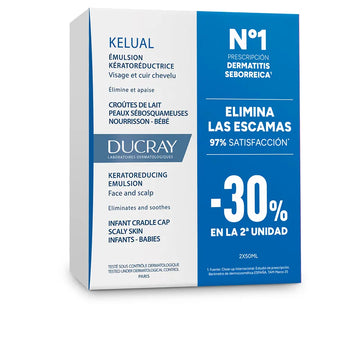 DUCRAY-Emulsão keratoreduzente KELUAL para crosta láctea, embalagem com 2 x 50 ml.-DrShampoo - Perfumaria e Cosmética Main image