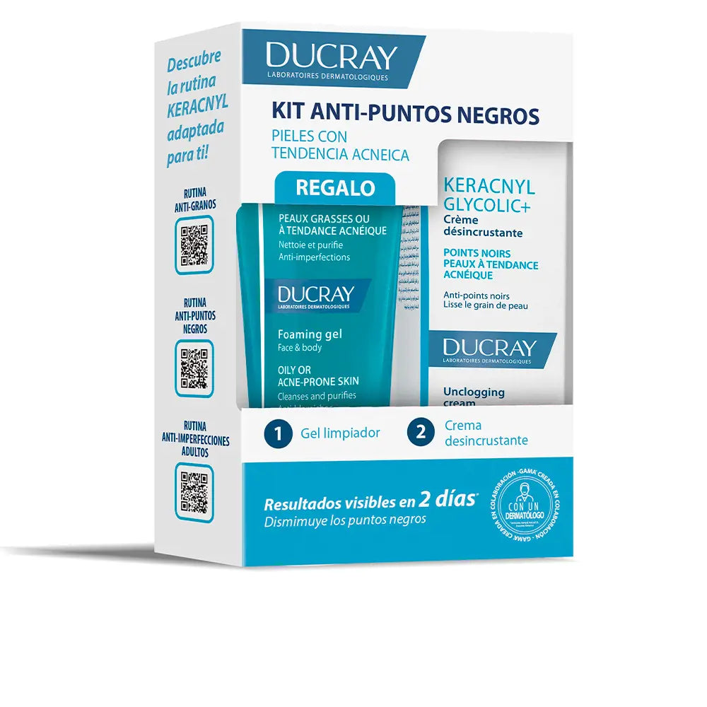 DUCRAY-KERACNYL ANTI-PONTOS NEGROS LOTE 2 pç.-DrShampoo - Perfumaria e Cosmética