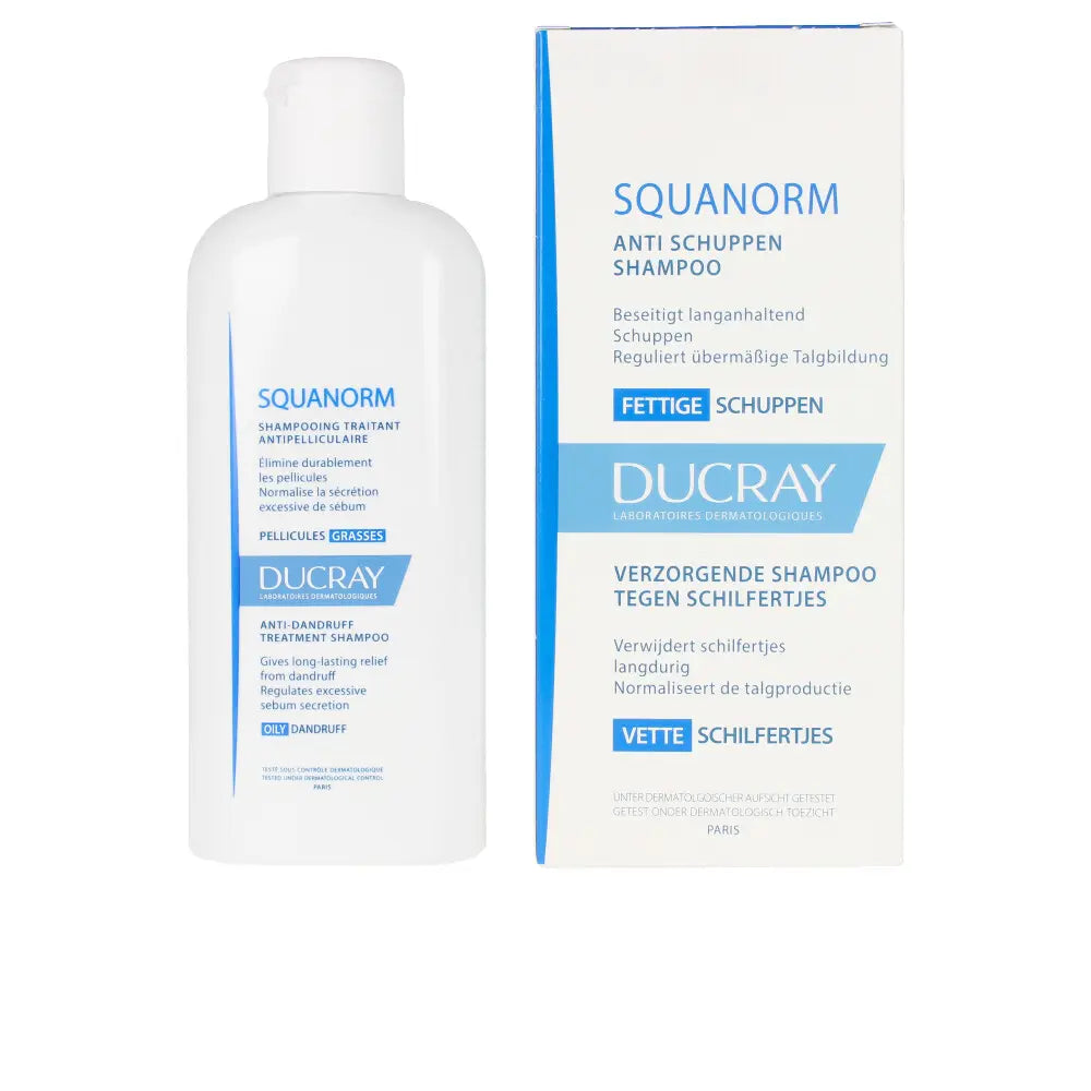 DUCRAY-SQUANORM Shampoo tratamento anticaspa cabelo oleoso 200 ml-DrShampoo - Perfumaria e Cosmética