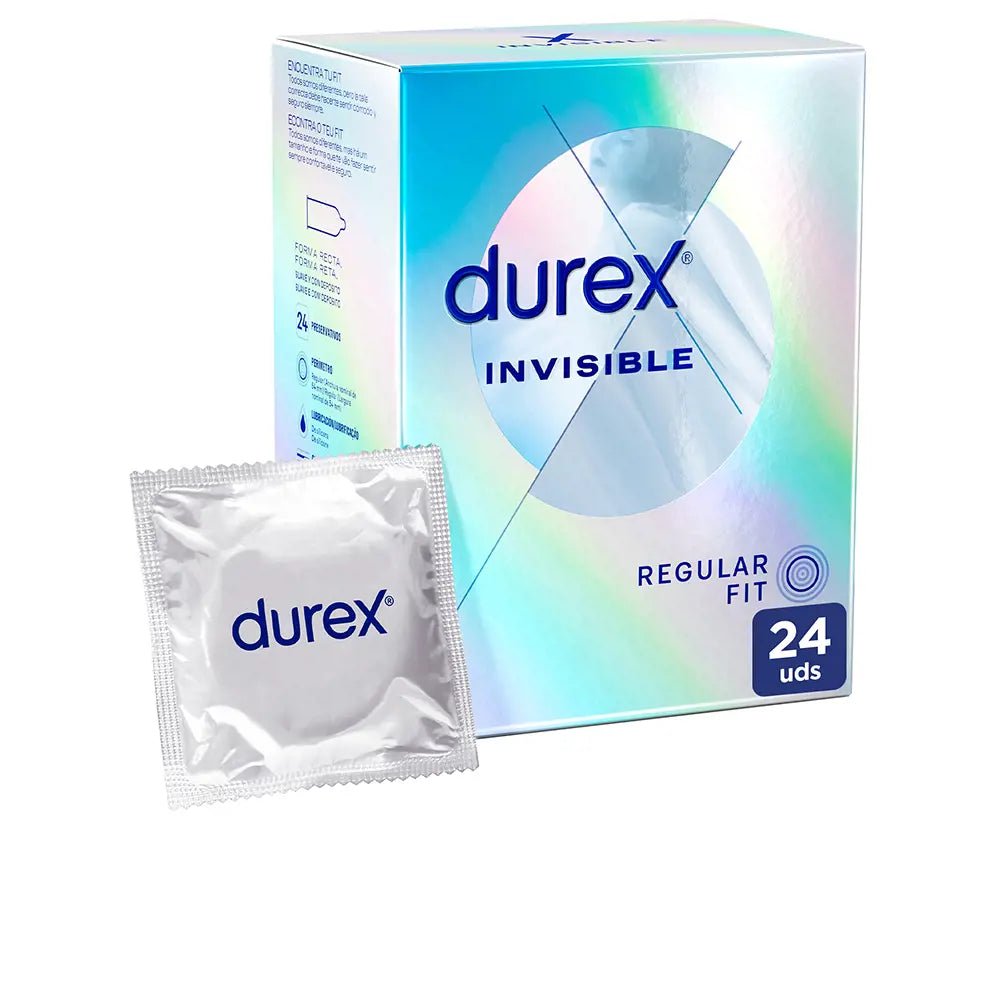 DUREX-CONDOMES INVISÍVEIS extra sensíveis 24 unidades-DrShampoo - Perfumaria e Cosmética