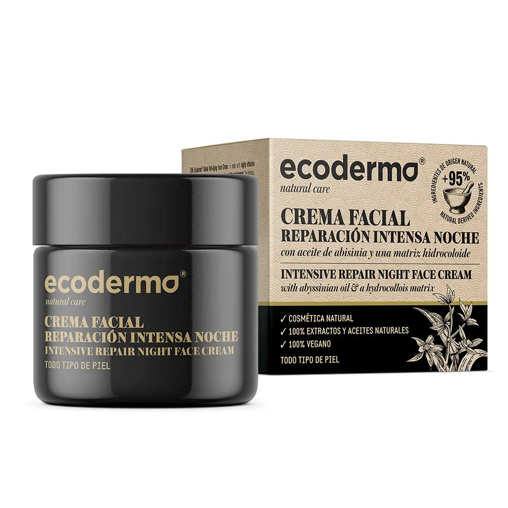 ECODERMA-CREME FACIAL reparação noturna intensiva 50 ml-DrShampoo - Perfumaria e Cosmética