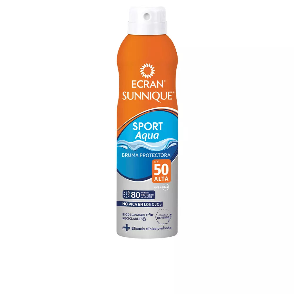 ECRAN-ECRAN SUNNIQUE SPORT AQUA névoa protetora SPF50+ 250 ml-DrShampoo - Perfumaria e Cosmética