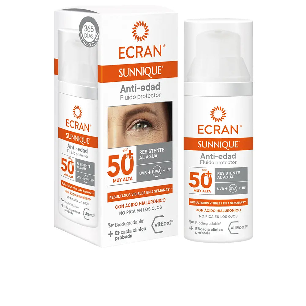 ECRAN-ECRAN SUNNIQUE antienvelhecimento facial SPF50+ 50 ml-DrShampoo - Perfumaria e Cosmética