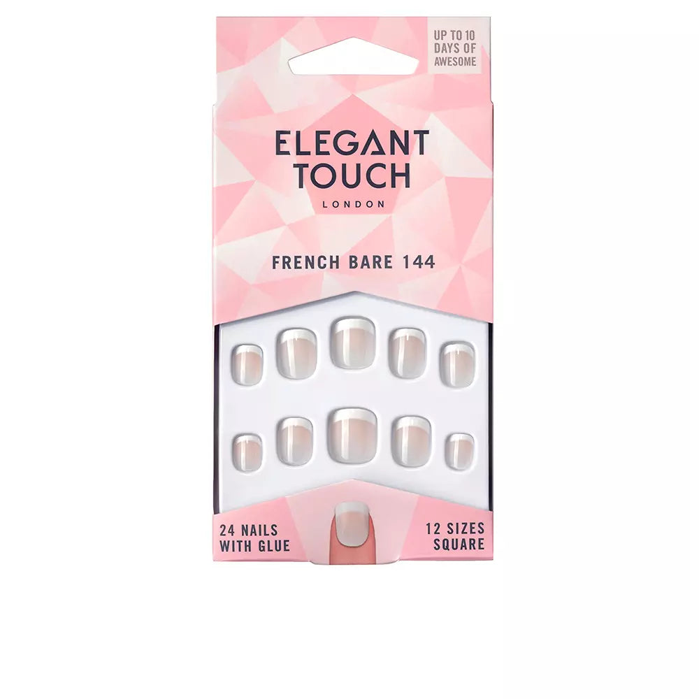 ELEGANT TOUCH-FRANCÊS unhas nuas 24 com cola quadrado 144 XS-DrShampoo - Perfumaria e Cosmética
