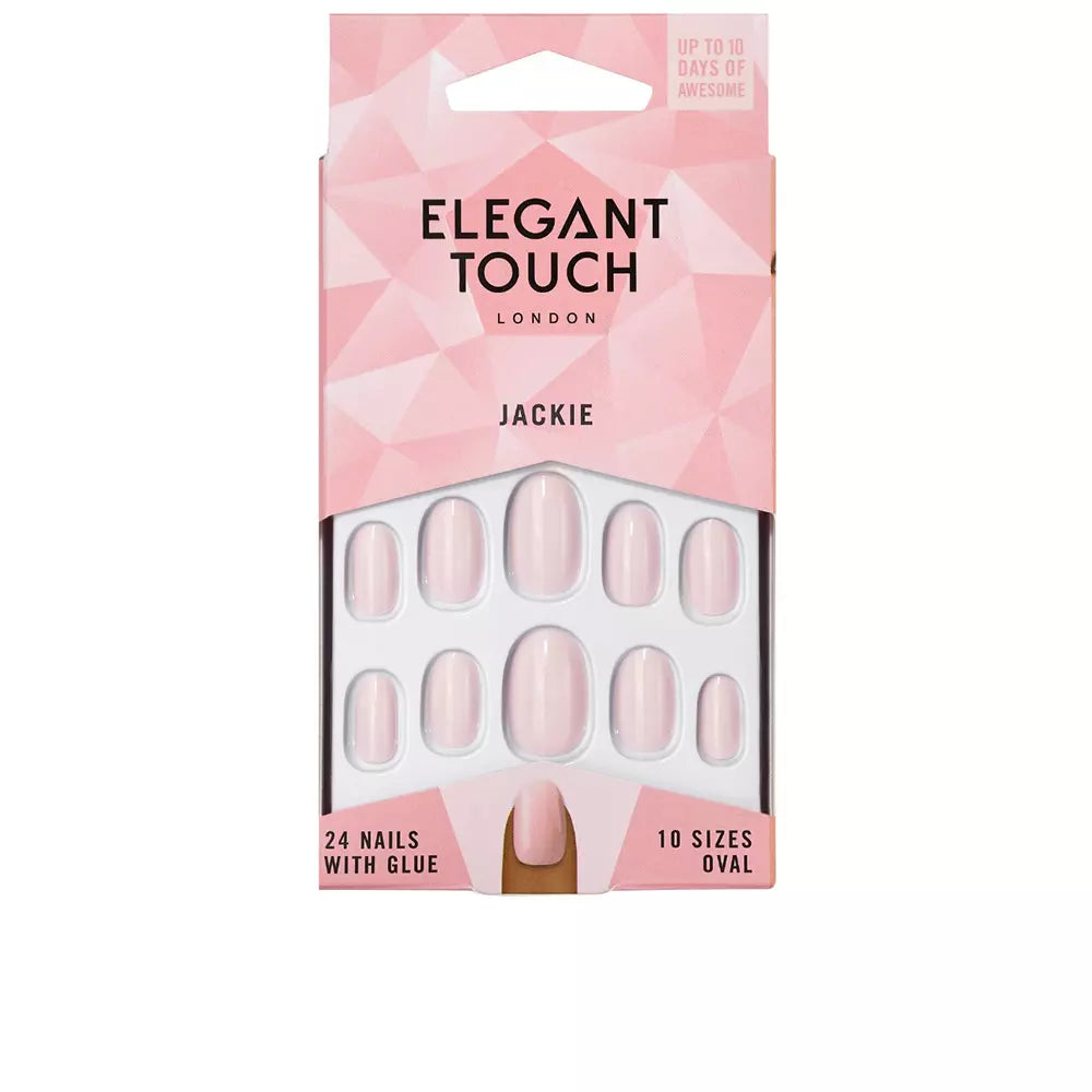 ELEGANT TOUCH-POLISHED COLOR 24 unhas com cola oval jackie-DrShampoo - Perfumaria e Cosmética