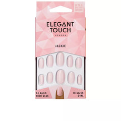 ELEGANT TOUCH-POLISHED COLOR 24 unhas com cola oval jackie-DrShampoo - Perfumaria e Cosmética