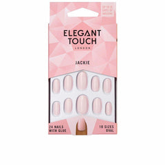 ELEGANT TOUCH-POLISHED COLOR 24 unhas com cola oval jackie-DrShampoo - Perfumaria e Cosmética