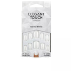 ELEGANT TOUCH-POLISHED COLOR 24 unhas com cola squoval bem branca-DrShampoo - Perfumaria e Cosmética