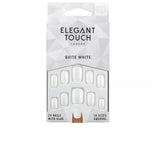 ELEGANT TOUCH-POLISHED COLOR 24 unhas com cola squoval bem branca-DrShampoo - Perfumaria e Cosmética