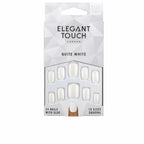 ELEGANT TOUCH-POLISHED COLOR 24 unhas com cola squoval bem branca-DrShampoo - Perfumaria e Cosmética