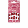 POLISHED COLOR 24 nails with squoval rich red glue