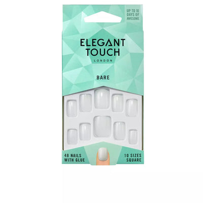 ELEGANT TOUCH-TOTALMENTE BARE 48 unhas com cola square-001-DrShampoo - Perfumaria e Cosmética