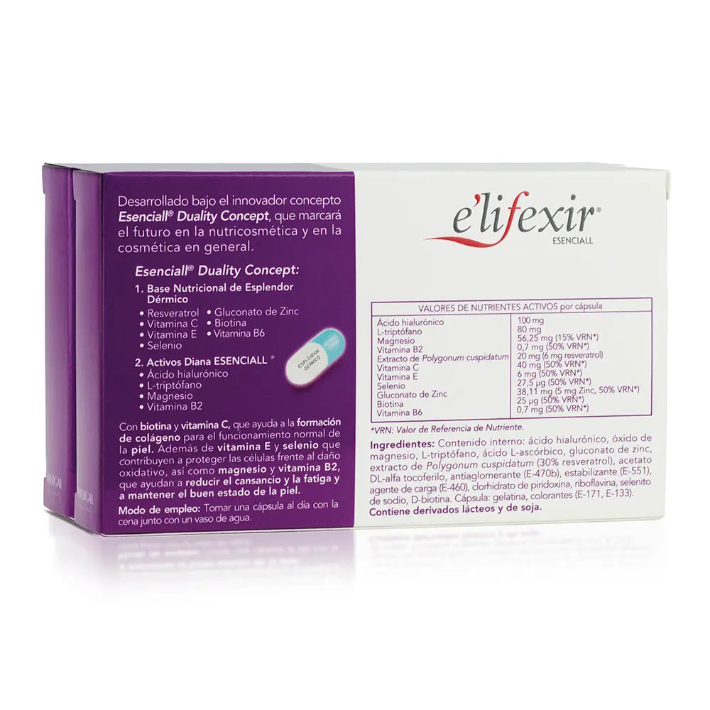 E'LIFEXIR-ESENCIALL cóctel belleza nocturna cápsulas 60 u-DrShampoo - Perfumaria e Cosmética