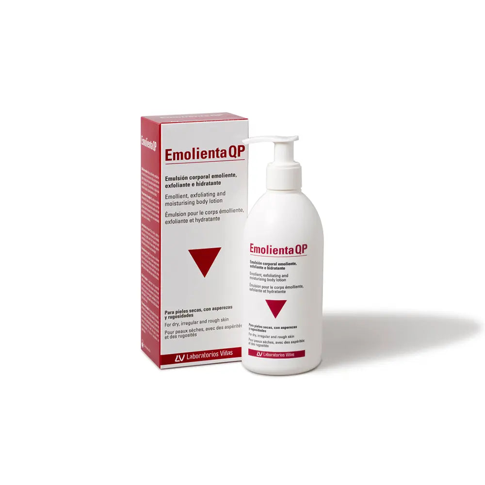 EMOLIENTA-EMOLIENTA QP emulsão corporal emoliente, esfoliante e hidratante 300 ml-DrShampoo - Perfumaria e Cosmética