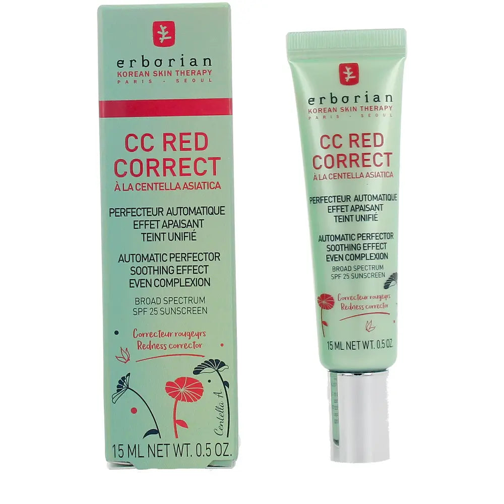 ERBORIAN-CC RED À LA CENTELLA ASIATICA corretivo anti-vermelhidão FPS25 #transparente 15 ml-DrShampoo - Perfumaria e Cosmética