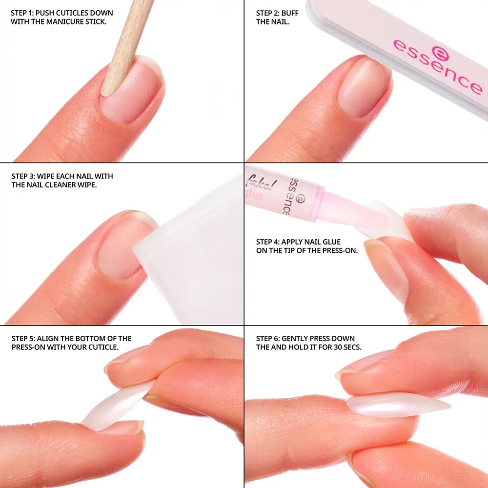 ESSENCE-CONJUNTO DE UNHAS FALSAS WHAT THE FAKE 02 OLHO DE GATO 6 pcs.-DrShampoo - Perfumaria e Cosmética