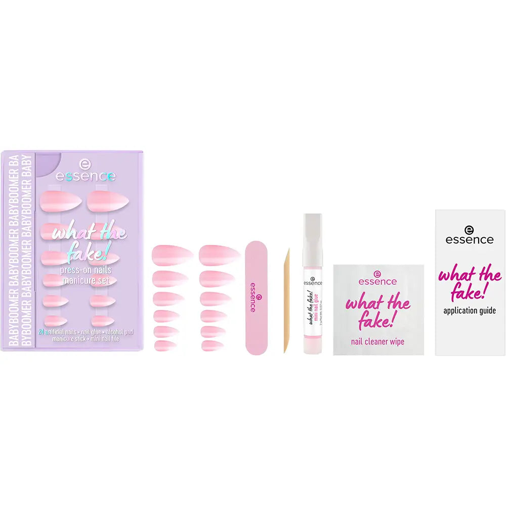 ESSENCE-CONJUNTO DE UNHAS FALSAS WHAT THE FAKE 03 BABYBOOMER 6 PCS.-DrShampoo - Perfumaria e Cosmética
