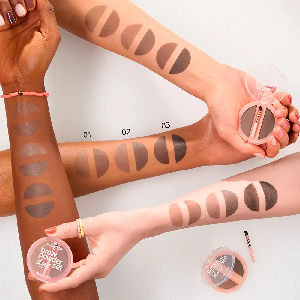 ESSENCE-Pó para sobrancelhas BROW POWDER duo de pó para sobrancelhas 03 18 g.-DrShampoo - Perfumaria e Cosmética