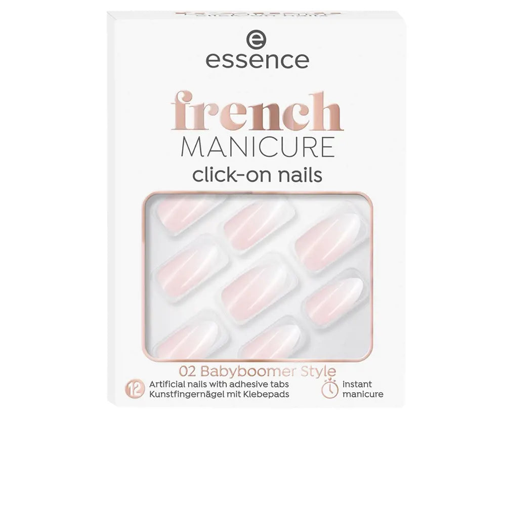 ESSENCE-Unhas artificiais click-on de manicure francesa-DrShampoo - Perfumaria e Cosmética