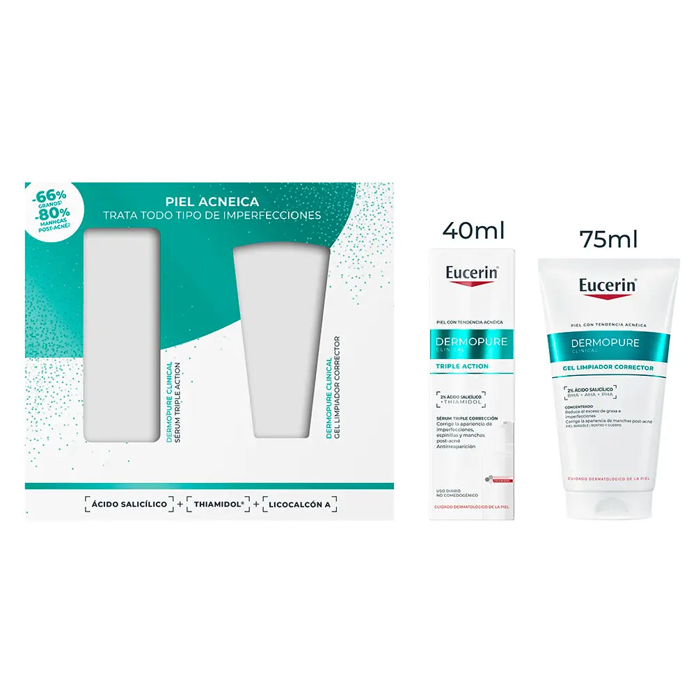EUCERIN-DERMOPURE CLINICAL ESTOJO TRIPLA AÇÃO 2 UNIDADES-DrShampoo - Perfumaria e Cosmética