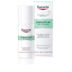 EUCERIN-DERMOPURE oil control fluido facial hidratante matificante 50 ml-DrShampoo - Perfumaria e Cosmética