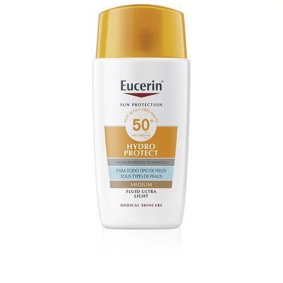 EUCERIN-FLUIDO TINTADO PROTEÇÃO SOLAR HYDRO PROTECT SPF50 Médio 50 ml.-DrShampoo - Perfumaria e Cosmética
