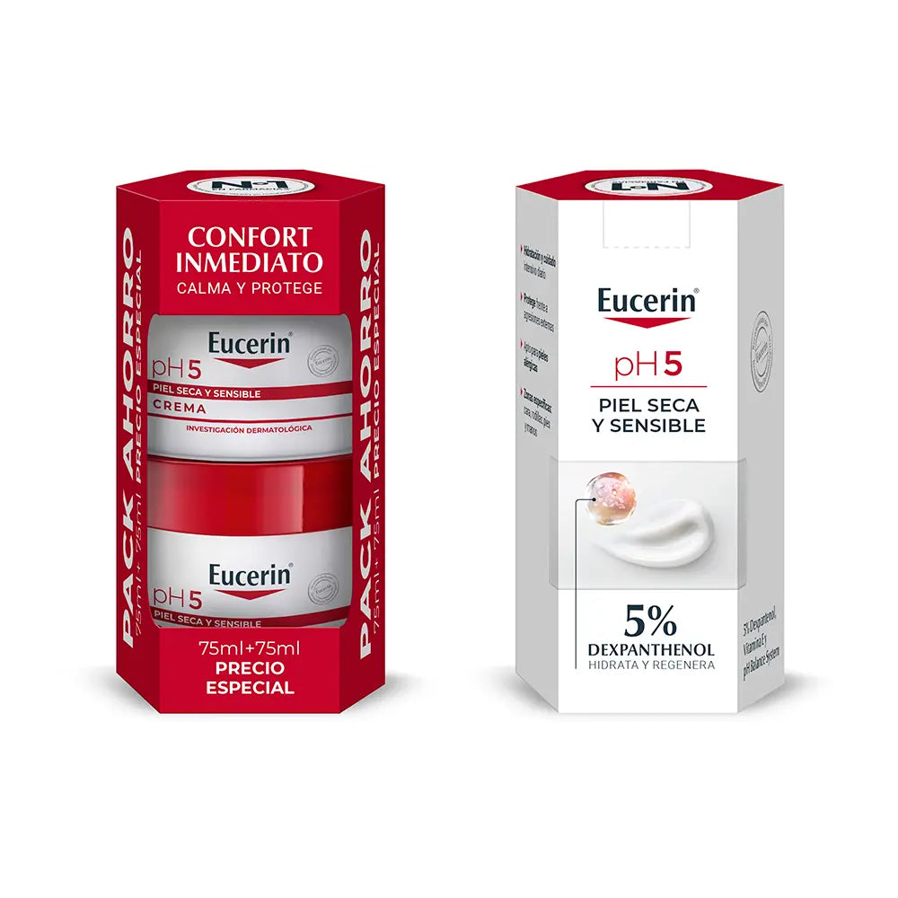 EUCERIN-PH5 creme para pele sensível embalagem 2 x 75 ml.-DrShampoo - Perfumaria e Cosmética
