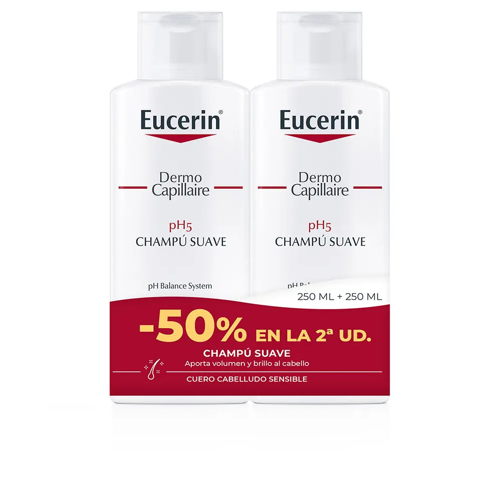 EUCERIN-PH5 shampoo suave embalagem 2 x 250 ml.-DrShampoo - Perfumaria e Cosmética