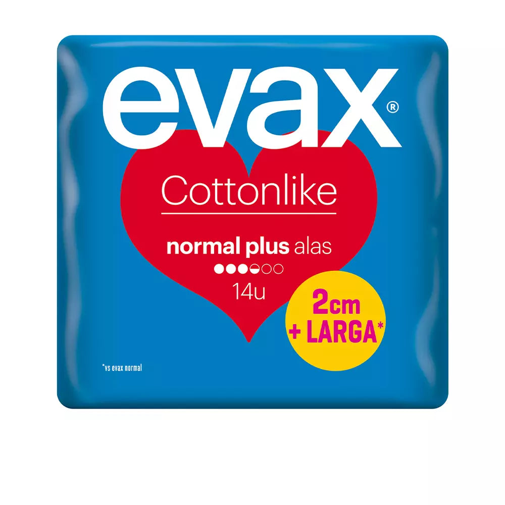 EVAX-Almofadas normais COTTONLIKE asas mais 14 unidades-DrShampoo - Perfumaria e Cosmética