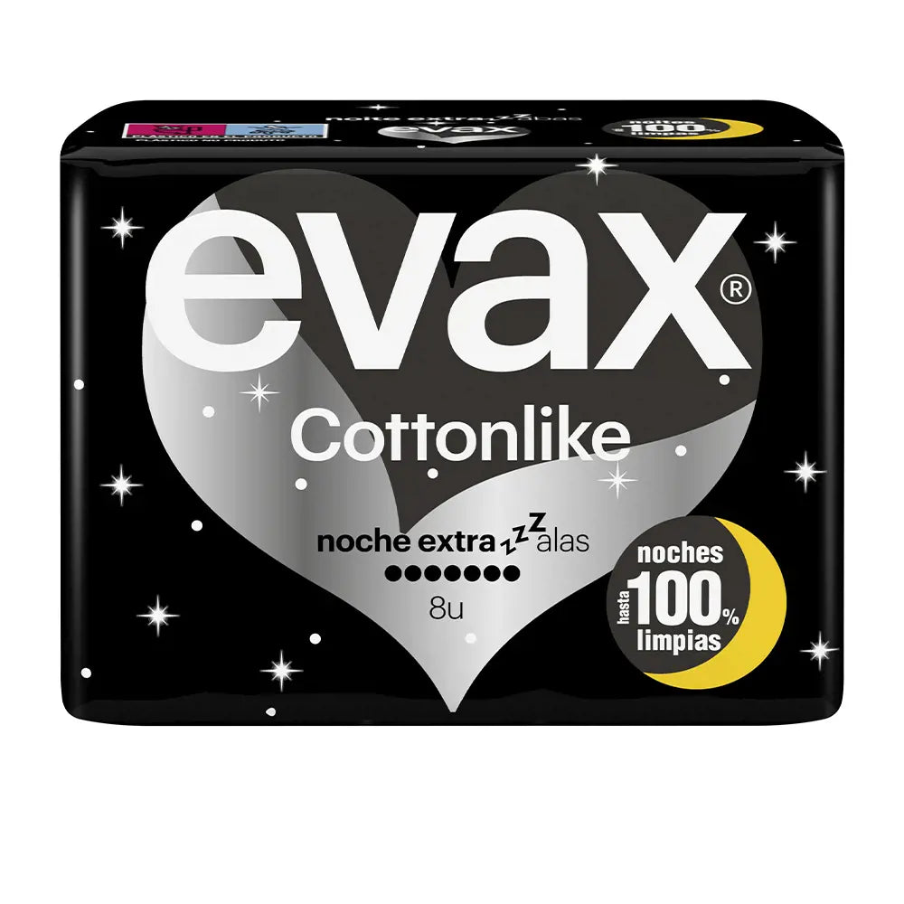 EVAX-COTTONLIKE compressas extras noturnas 8 u-DrShampoo - Perfumaria e Cosmética