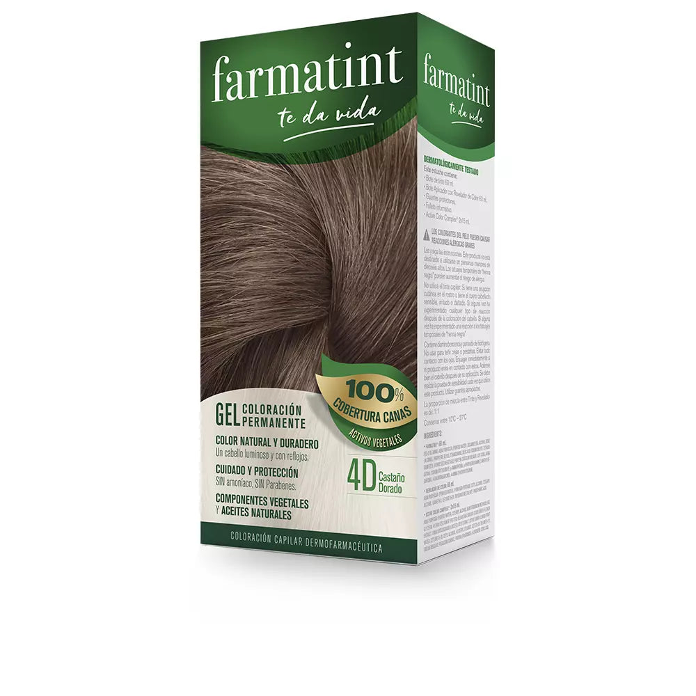 FARMATINT-FARMATINT GEL coloração permanente 4d castanho dourado-DrShampoo - Perfumaria e Cosmética