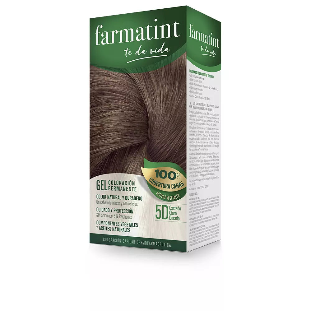 FARMATINT-FARMATINT gel coloração permanente 5d castanho claro dourado-DrShampoo - Perfumaria e Cosmética