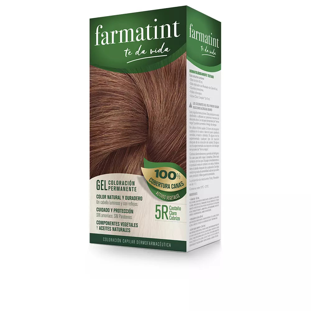 FARMATINT-FARMATINT gel coloração permanente 5r castanho claro cobre-DrShampoo - Perfumaria e Cosmética