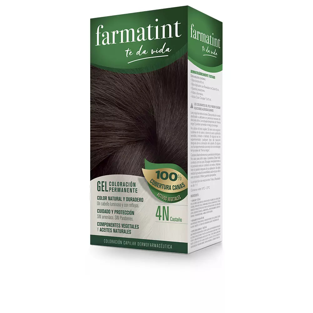 FARMATINT-FARMATINT gel de cor permanente 4n castanha-DrShampoo - Perfumaria e Cosmética