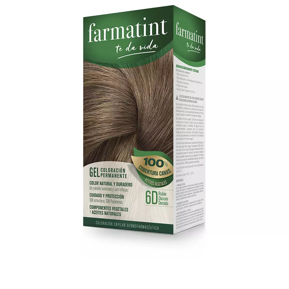 FARMATINT-FARMATINT gel de cor permanente 6d loiro escuro dourado-DrShampoo - Perfumaria e Cosmética