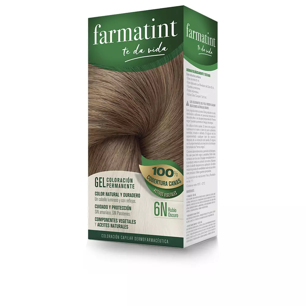 FARMATINT-FARMATINT gel de cor permanente 6n loiro escuro-DrShampoo - Perfumaria e Cosmética