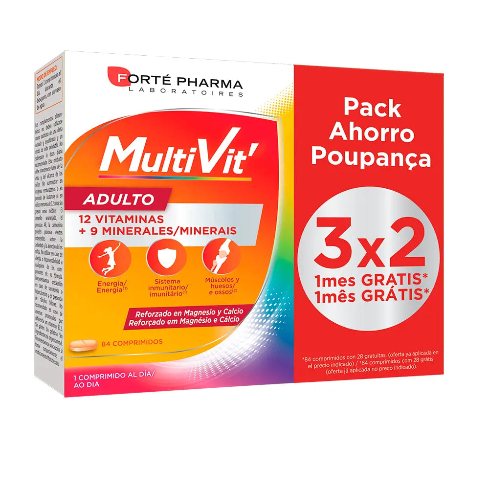 FORTÉ PHARMA-MULTIVIT ADULTO 84 comprimidos-DrShampoo - Perfumaria e Cosmética