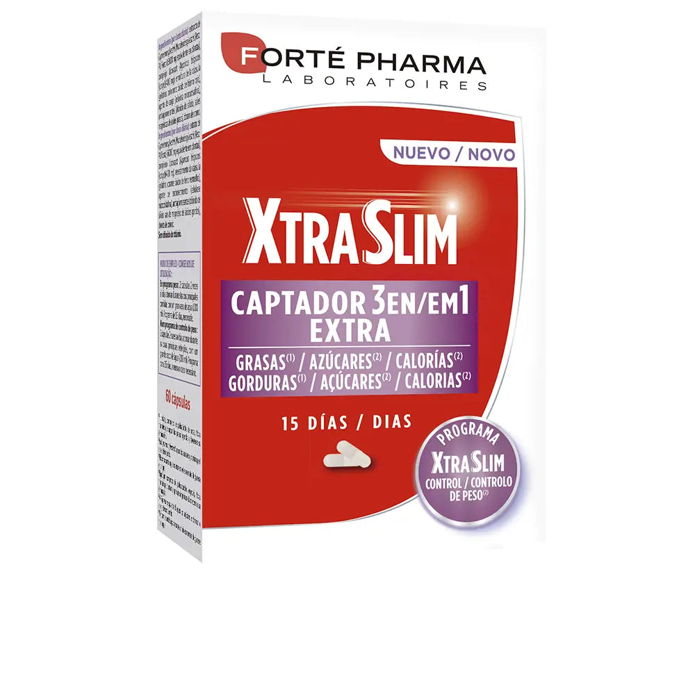 FORTÉ PHARMA-XTRASLIM CAPTRATOR 3 em 1 extra 60 cápsulas-DrShampoo - Perfumaria e Cosmética Image principale du produit