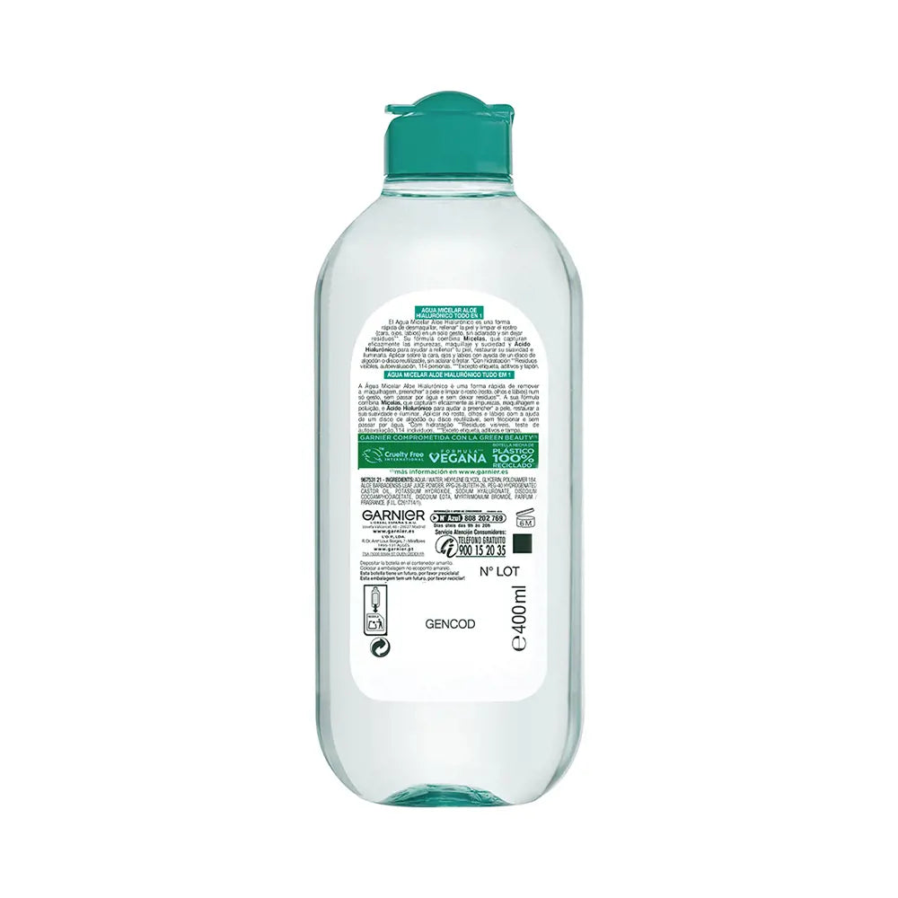 GARNIER-ÁGUA MICELAR SKINACTIVE aloé hialurónico tudo em 1 400 ml-DrShampoo - Perfumaria e Cosmética