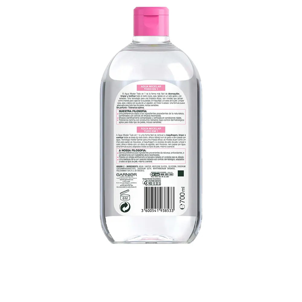 GARNIER-ÁGUA MICELAR SKINACTIVE tudo em 1 700 ml-DrShampoo - Perfumaria e Cosmética