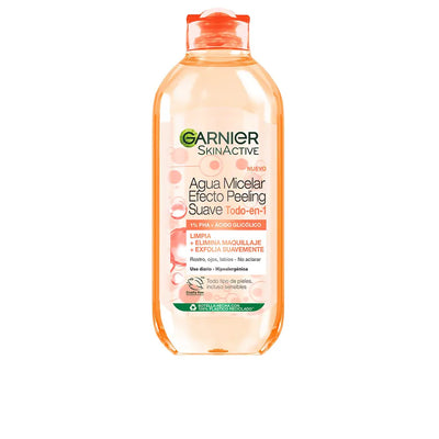 GARNIER-Água Micelar SKINACTIVE Efeito Peeling Suave Tudo em 1 400 ml-DrShampoo - Perfumaria e Cosmética