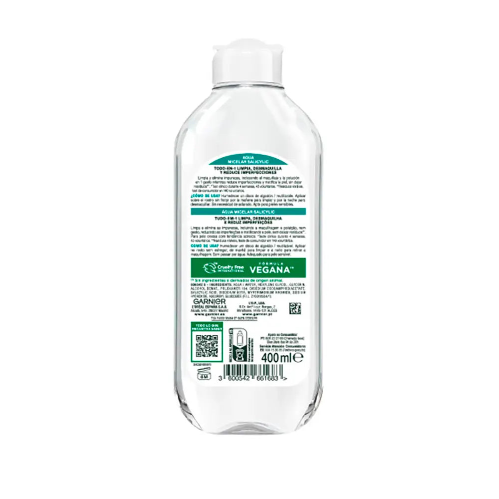 GARNIER-Água Micelar Salicylic SKINACTIVE 400ml-DrShampoo - Perfumaria e Cosmética