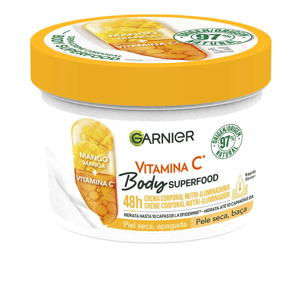 GARNIER-BODY SUPERFOOD creme corporal iluminador nutritivo-DrShampoo - Perfumaria e Cosmética