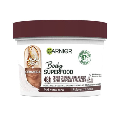 GARNIER-BODY SUPERFOOD creme reparador corporal 380 ml-DrShampoo - Perfumaria e Cosmética